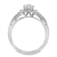 Bague de fiançailles en diamant cultivé en laboratoire de 1,53 ct en or blanc 10KT