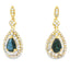 Boucles d'oreilles en saphir et diamant de 1,22 ct en or jaune 10KT