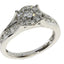 Bague de fiançailles en diamant véritable de 1,20 ct en or blanc 10KT