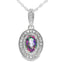 Mystic Fire Topaz Pendant in 10KT White Gold