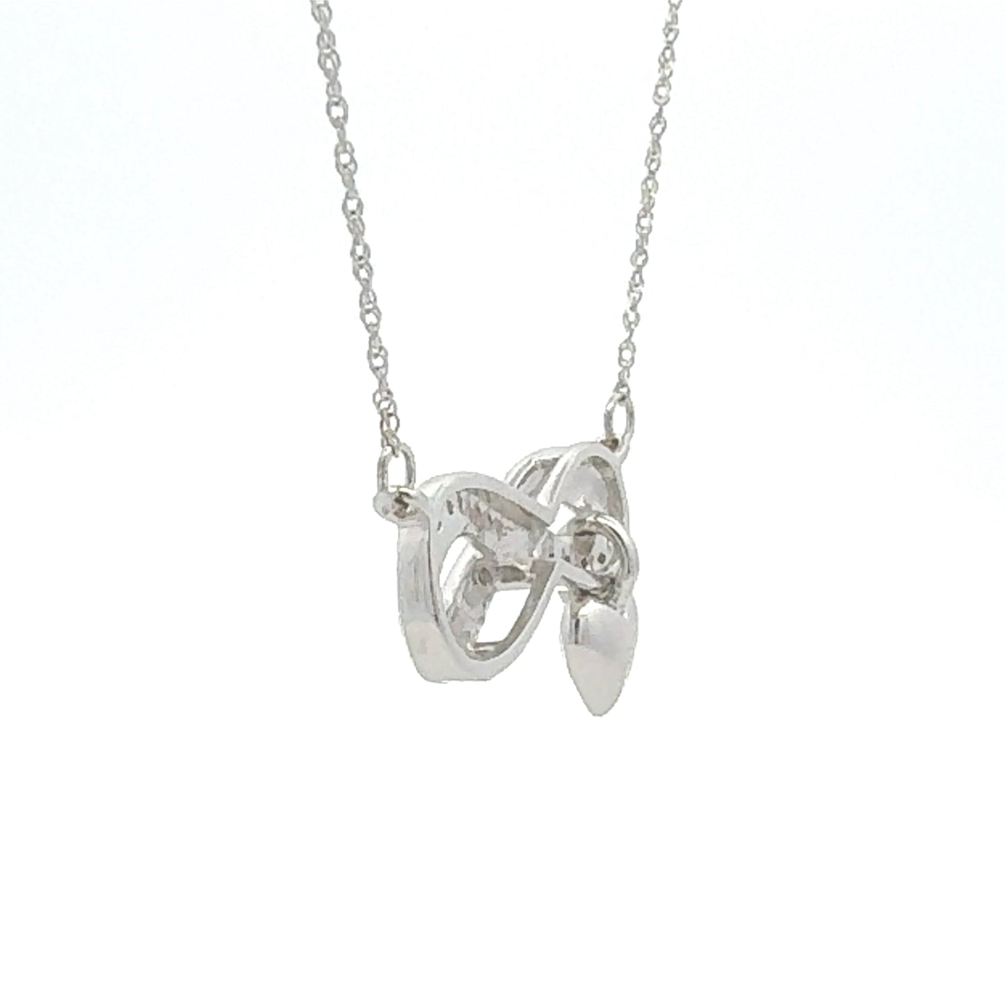 Elegant Natural Diamond Pendant in Sterling Silver