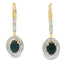 1.05ct Onyx Diamond Dangle Earrings in 10KT Yellow Gold