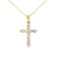 .30ct Diamond Cross Pendant in 14KT Yellow Gold