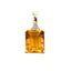 Pendentif de mode en diamant citrine en or jaune 10KT