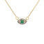 .12ct Emerald & Diamond Pendant in 14KT Yellow Gold