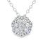 Colgante de moda de diamante natural de 0.25 ct en oro blanco de 10KT