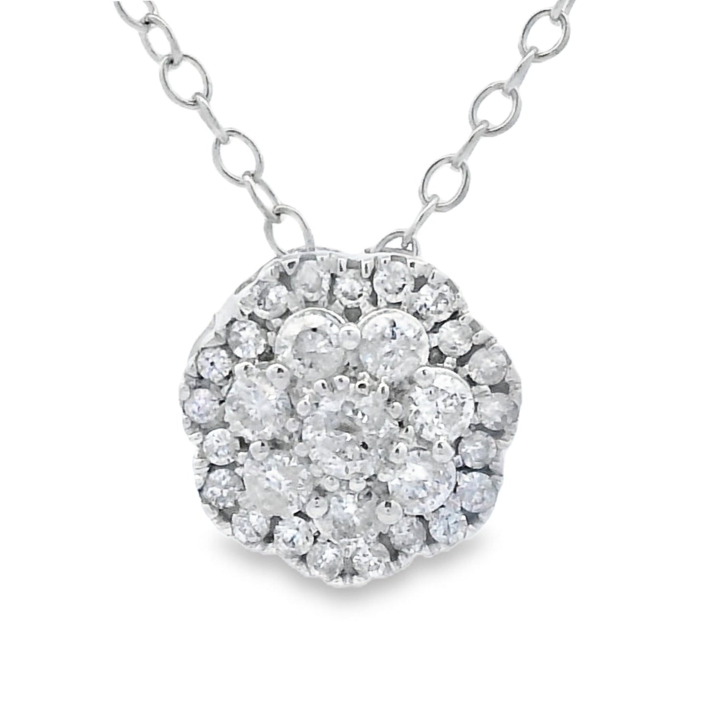 Colgante de moda de diamante natural de 0.25 ct en oro blanco de 10KT
