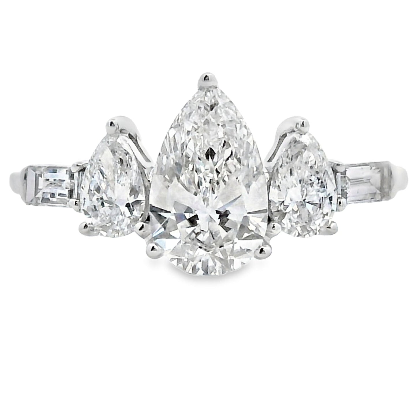 1.50ct Lab Grown Diamond 3 Stone Ring in 14KT White Gold