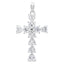 Moissanite Cross Pendant in Sterling Silver