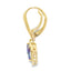 Boucles d'oreilles pendantes en topaze mystique en or jaune 10KT