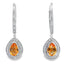 .88ct Amethyst Diamond Dangle Earrings in 10KT White Gold