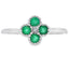 Genuine .15ct Emerald Diamond Ring in 10KT White Gold