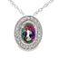 Mystic Fire Topaz Pendant in 10KT White Gold