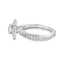 Anillo de Banda de Moda con Diamante Creado en Laboratorio de Oro Blanco de 14KT