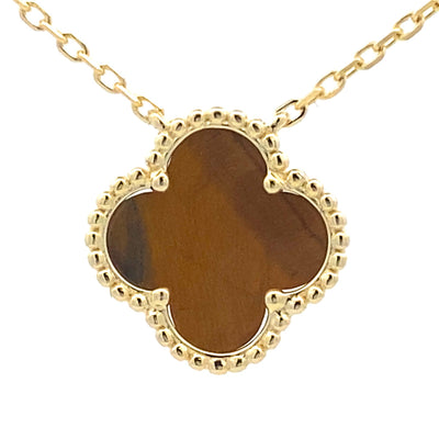 Pendentif de mode en tigereye naturel en argent sterling