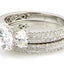 Conjunto de Anillo de Compromiso Natural de 1.05ct en Oro Blanco de 18KT
