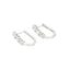 Boucles d'oreilles créoles en diamant synthétique de 1,50 ct en or blanc 14KT