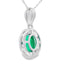 Pendentif de mode en diamant de calcédoine en or blanc 10KT