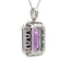 Amethyst and Diamond Pendant in 14KT White Gold