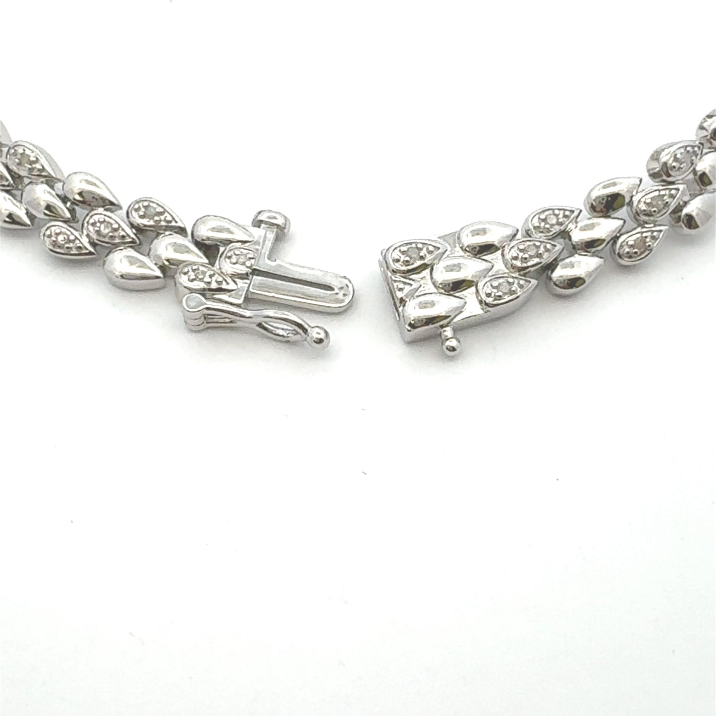 Genuine .25ct Diamond Tennis Bracelet in Sterling Silver