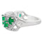 Bague en Zircon Émeraude Naturel de 1,82 ct en Argent Sterling