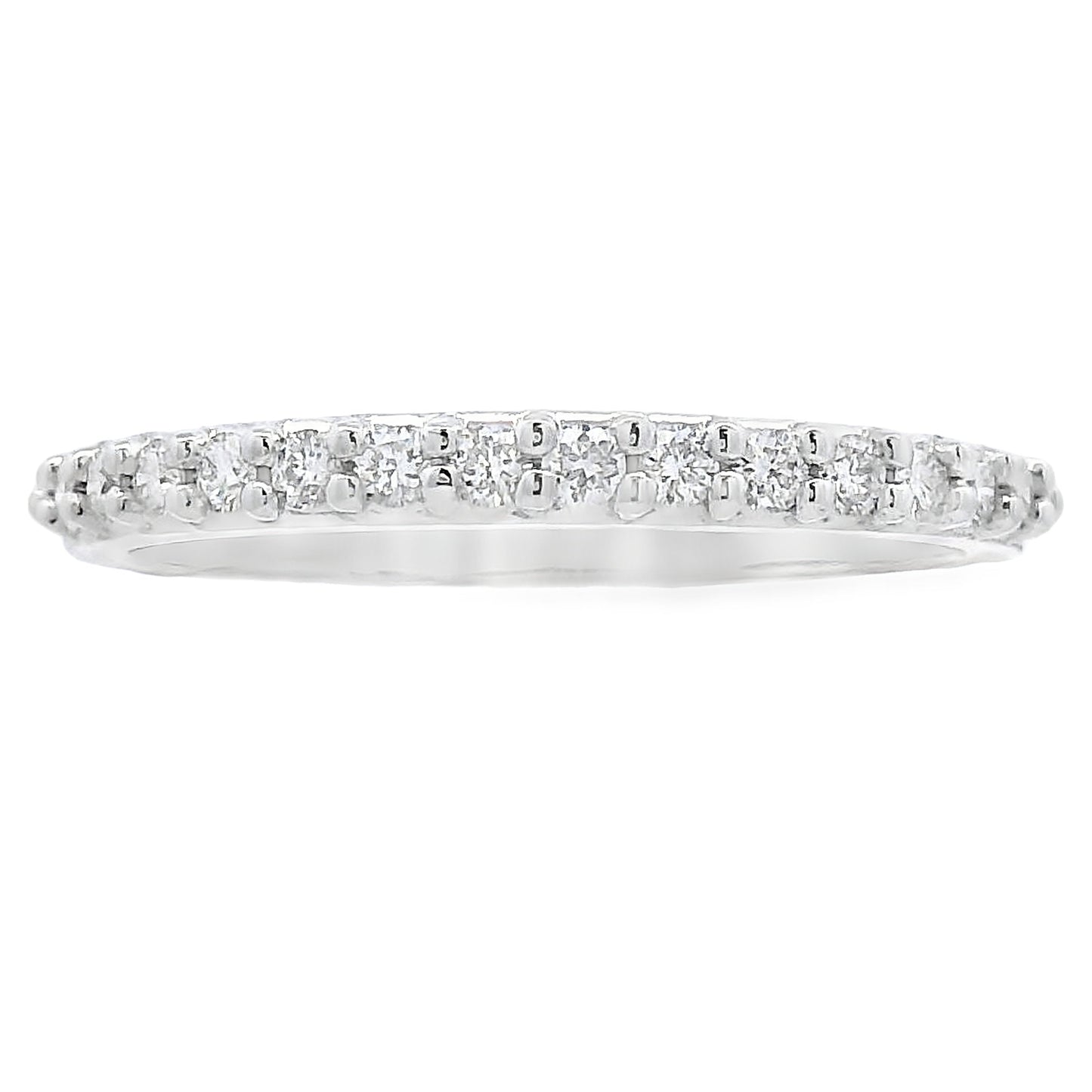 Bague de mariage en diamant de 0,25 ct en or blanc 14KT