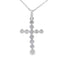 .09ct Diamond Cross Pendant in 14KT White Gold