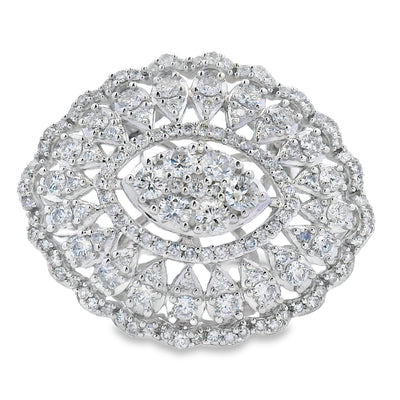 Genuine .85ct Diamond Ring in 14KT White Gold