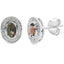 Genuine .45ct Quartz and Diamond Earrings in 10KT White Gold