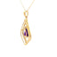 Pendentif en Améthyste et Diamant en Or Jaune 10KT