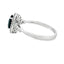 Anillo de Diamante de Zafiro Natural de 1.07ct en Oro Blanco de 10KT