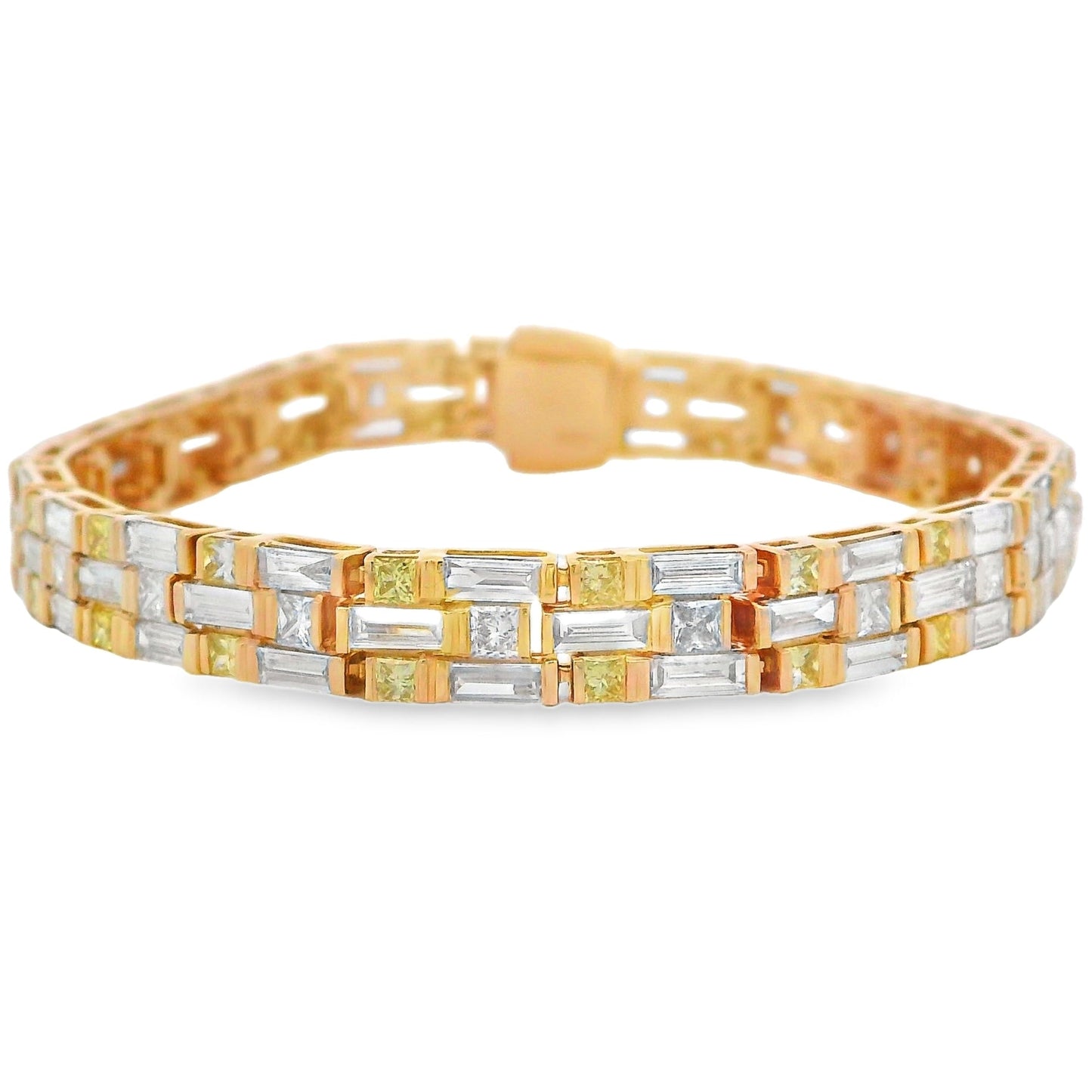 Lab Grown Diamond Tennis Bracelet in 14KT Yellow Gold