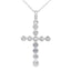 .12ct Diamond Cross Pendant in 14KT White Gold