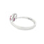 Genuine .02ct Created Ruby Diamond Ring in 10KT White Gold