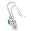 Boucles d'oreilles pendantes en zircon émeraude de 5,28 ct en argent sterling