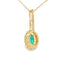 .46ct Emerald and Diamond Pendant in 10KT Yellow Gold