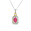 .72ct Pendentif en Rubis et Diamant en Or Jaune 14KT