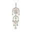 Pendentif de mode en diamant naturel de 1,50 ct en or blanc 14KT