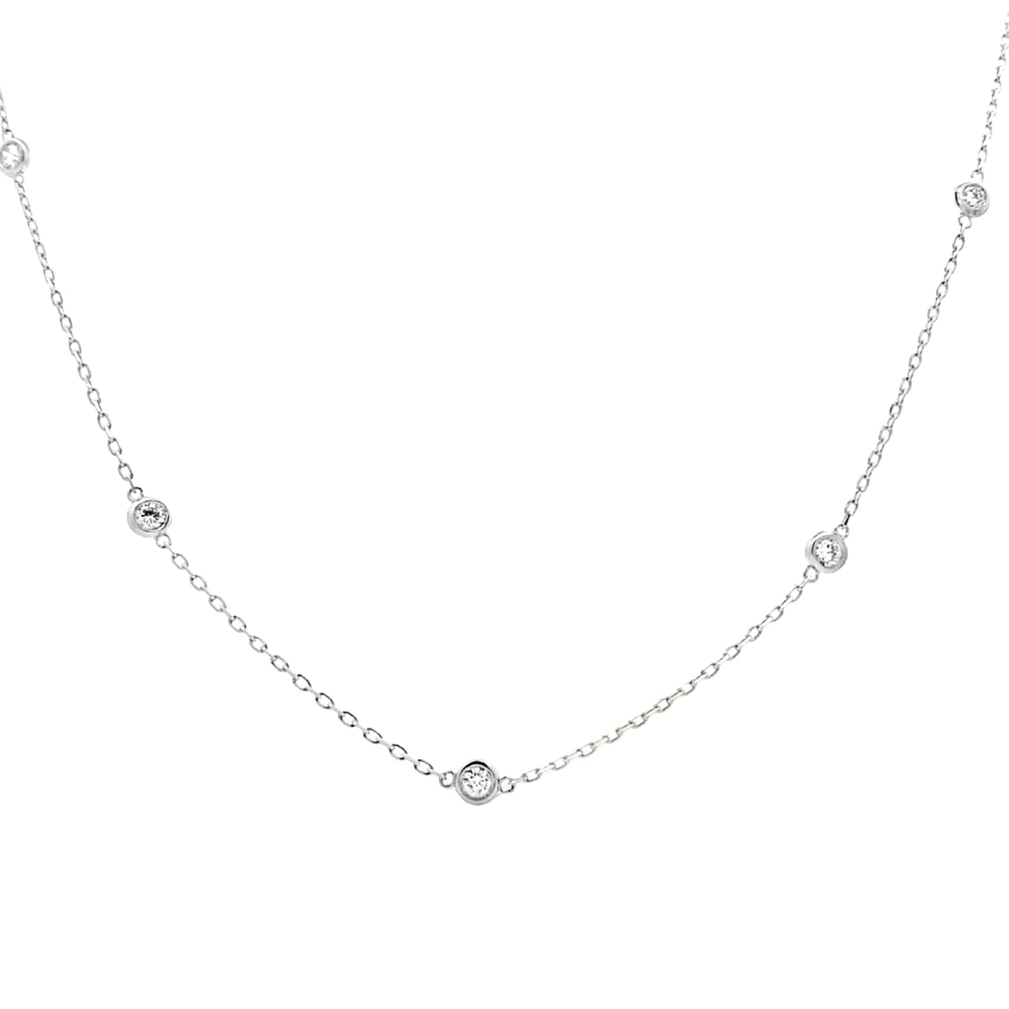 1.00ct Lab Grown Diamond Necklace in Sterling Silver