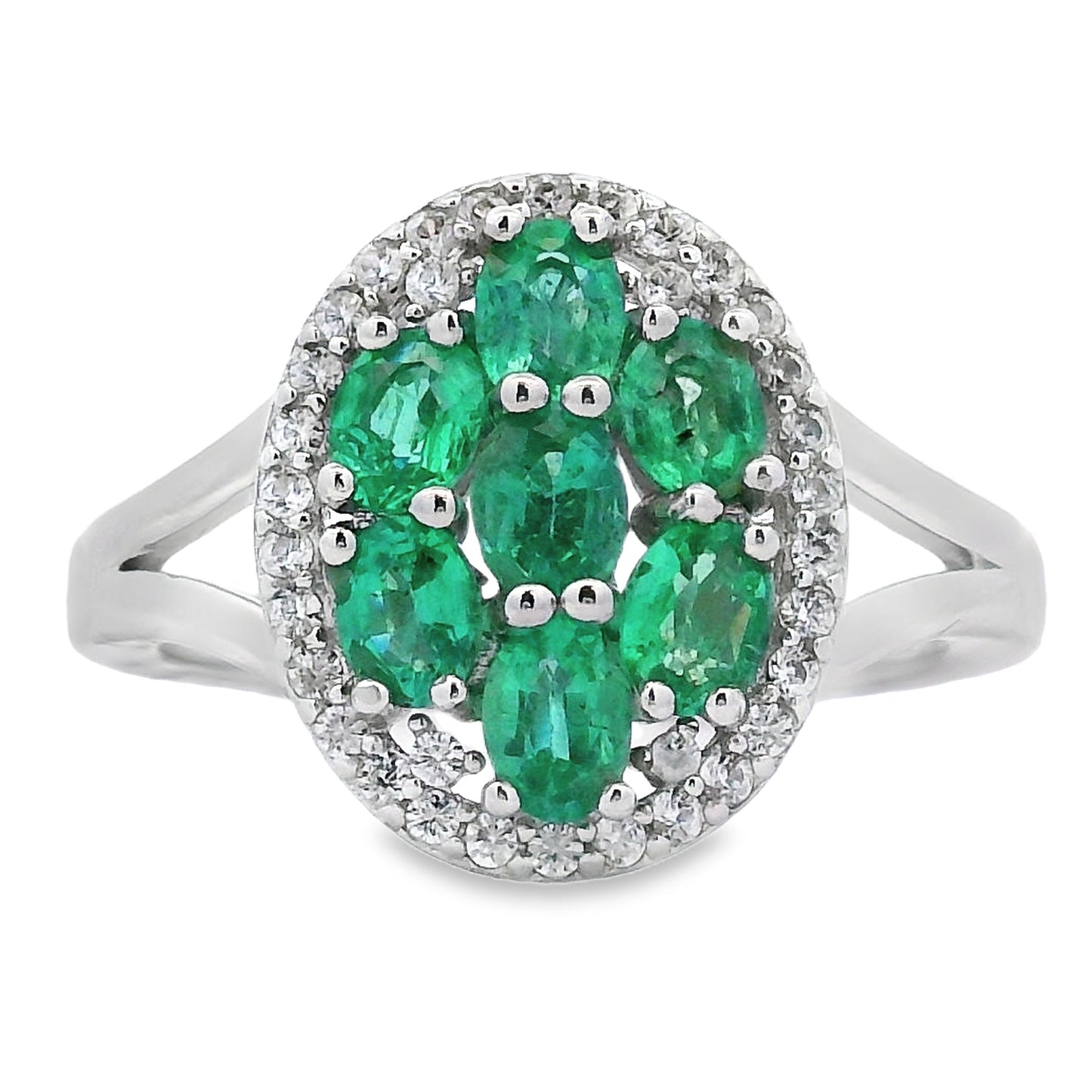 Anillo de Zirconia Esmeralda de 1.44ct en Plata Esterlina