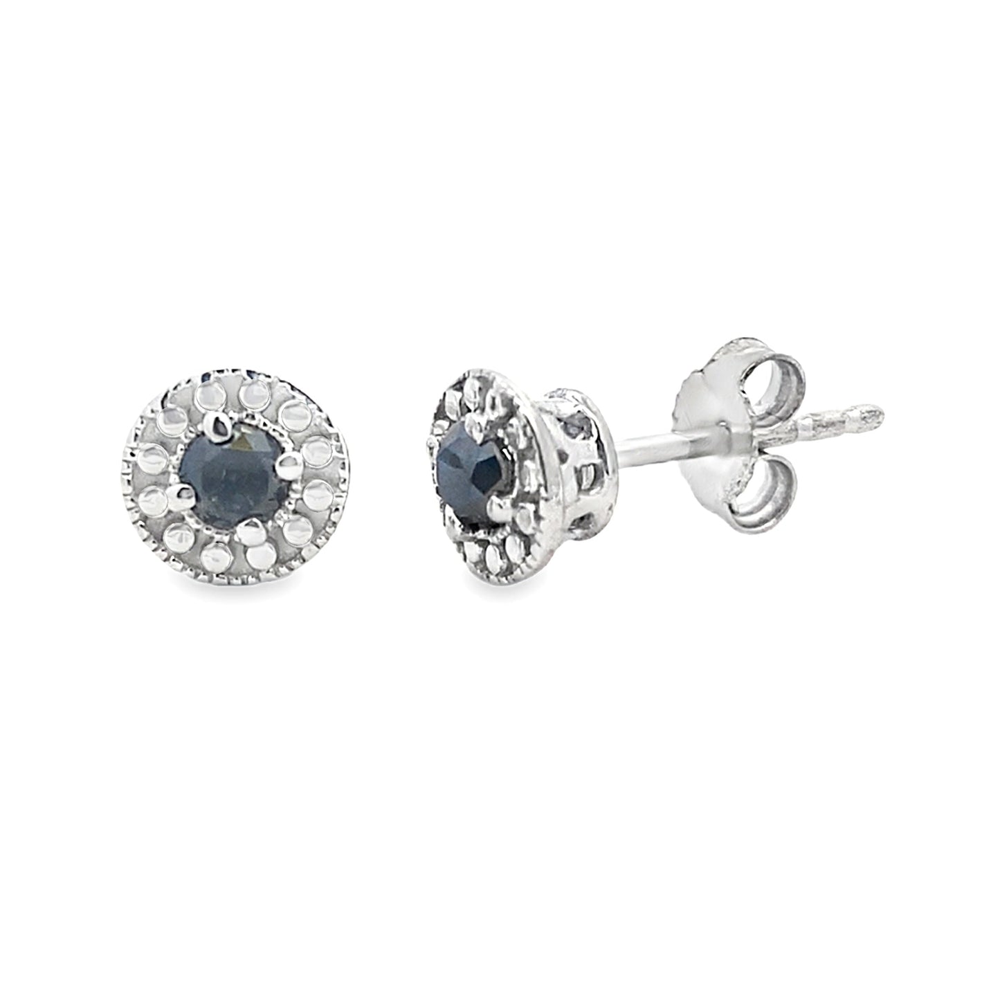 Natural 0.25ct Diamond Stud Earrings in Sterling Silver