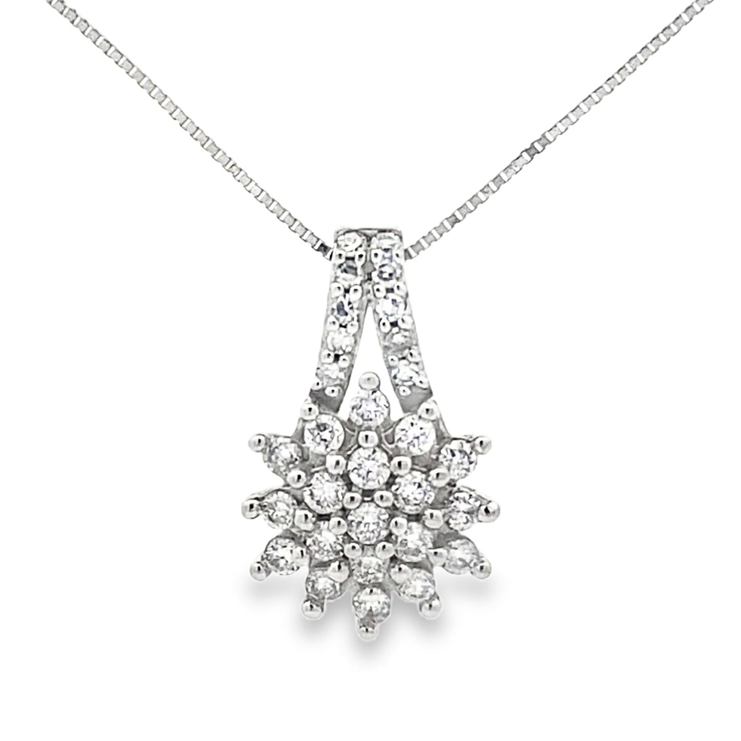 Elegant Lab Grown Diamond Pendant in 10KT White Gold