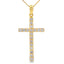Pendentif Croix en Diamant de 0,25 ct en Or Jaune 14KT