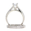 Genuine Cubic Zirconia Bridal Ring in Sterling Silver