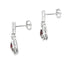 Boucles d'oreilles pendantes en grenat et diamant de 1,20 ct en or blanc 10KT