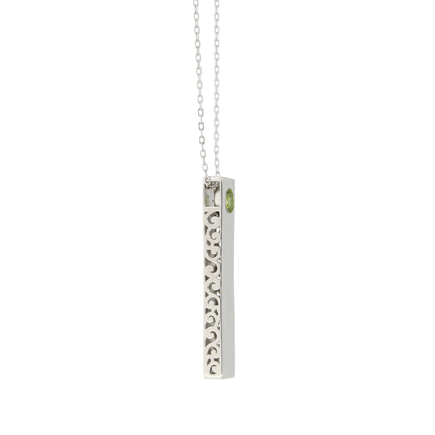 Pendentif de mode en péridot véritable en argent sterling