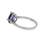 Bague en Améthyste et Diamant de 1,25 ct en Or Blanc 10KT