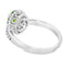 Bague en péridot naturel et saphir créé en argent sterling