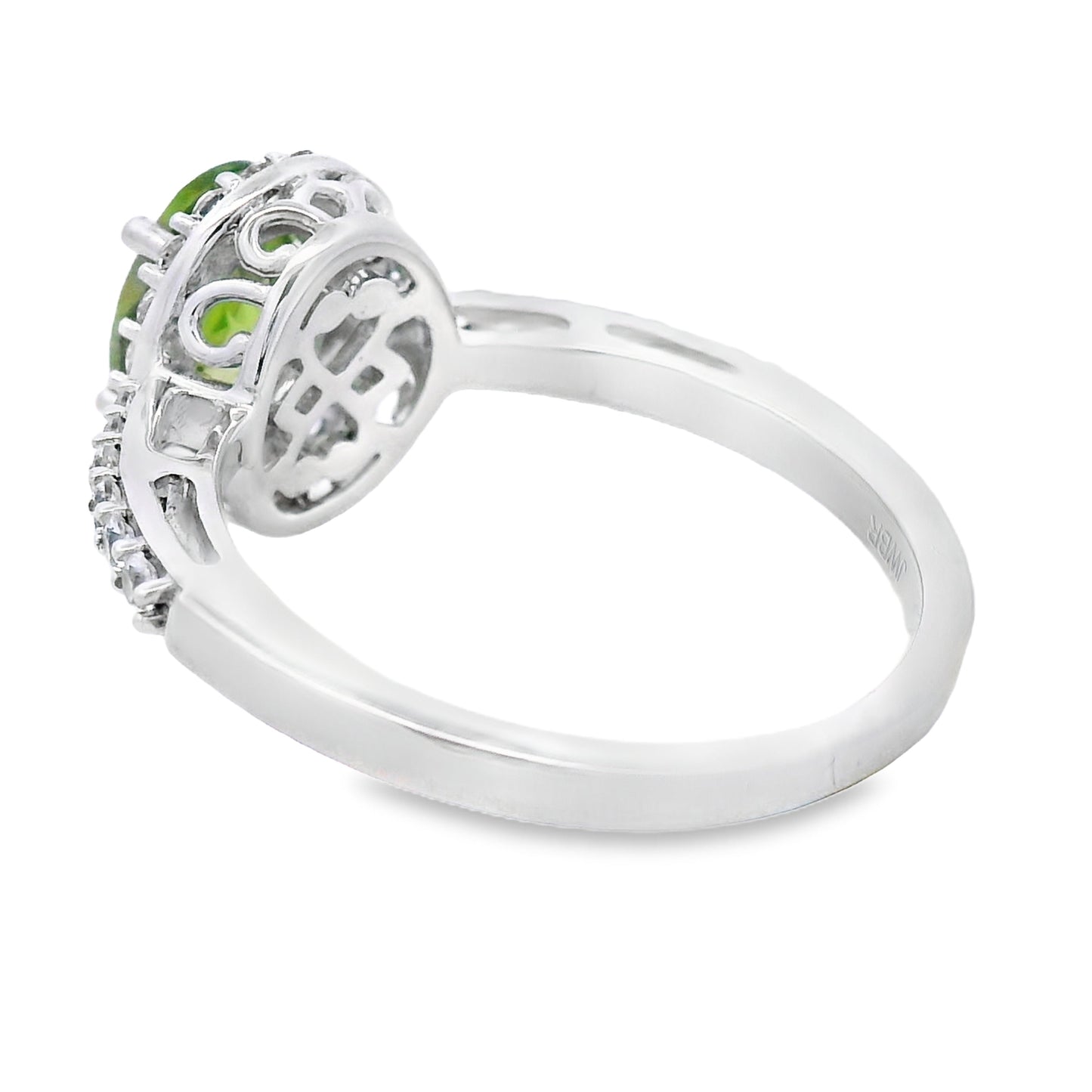 Bague en péridot naturel et saphir créé en argent sterling