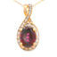 1.61ct Garnet and Diamond Pendant in 14KT Yellow Gold